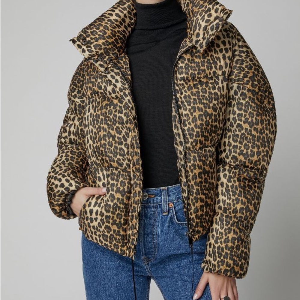 APPARIS LEOPARD PUFFER SZ M